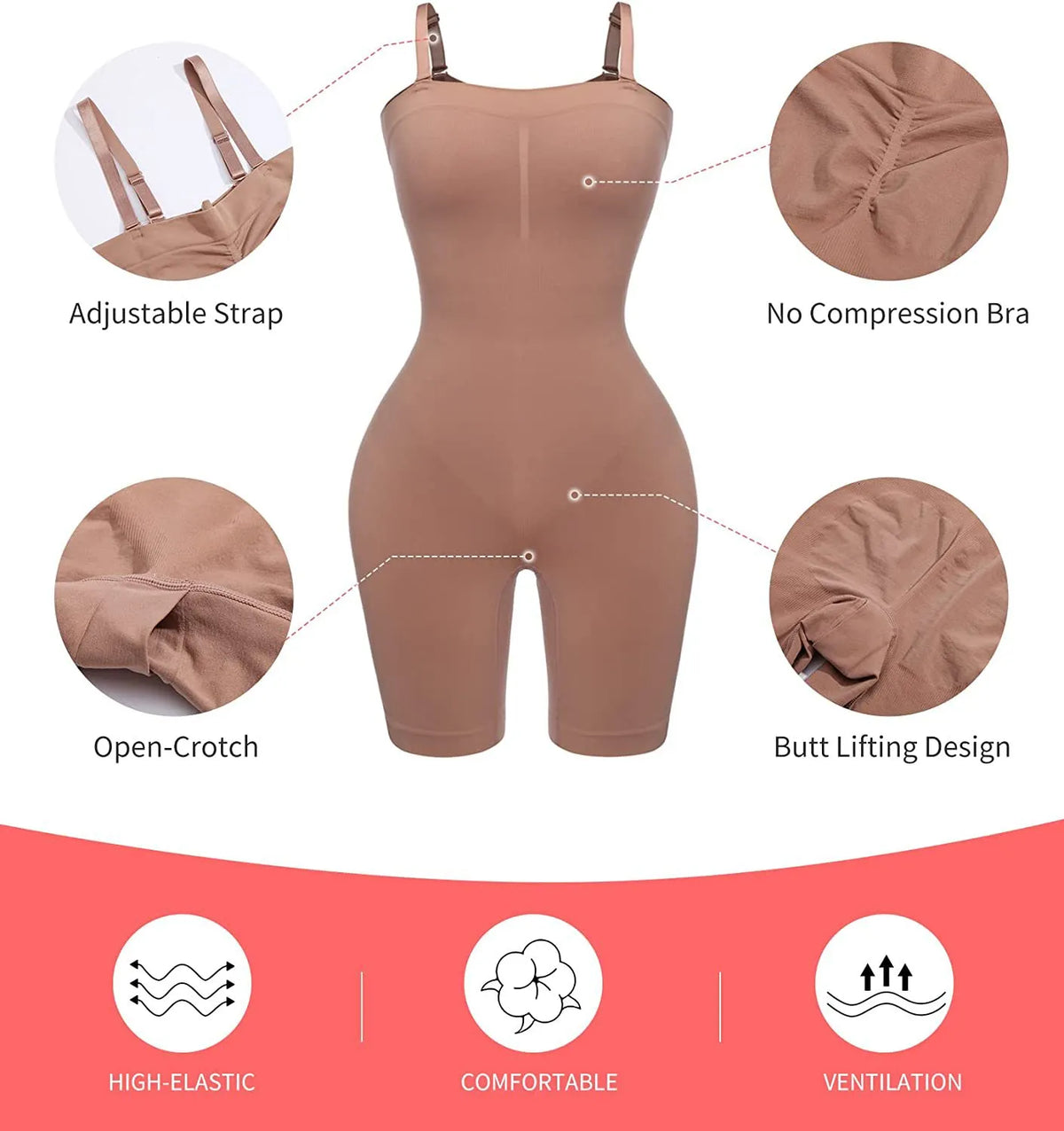 Women's Push Up Shapewear Bodysuit