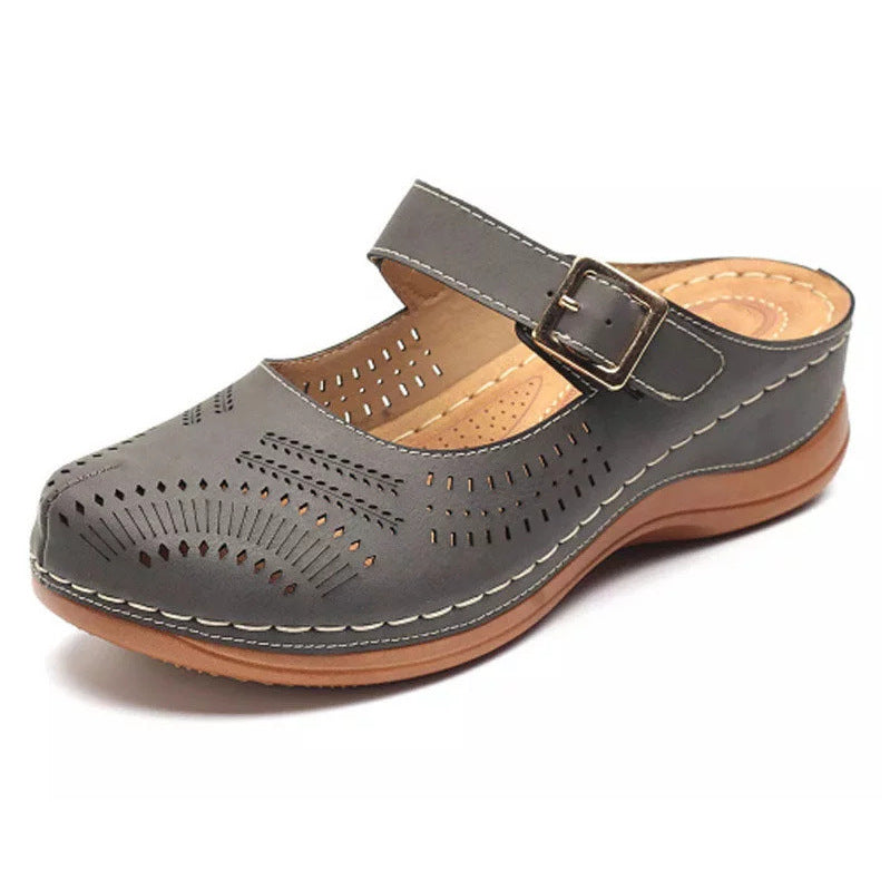 Elegant Closed-Toe Wedge Sandals