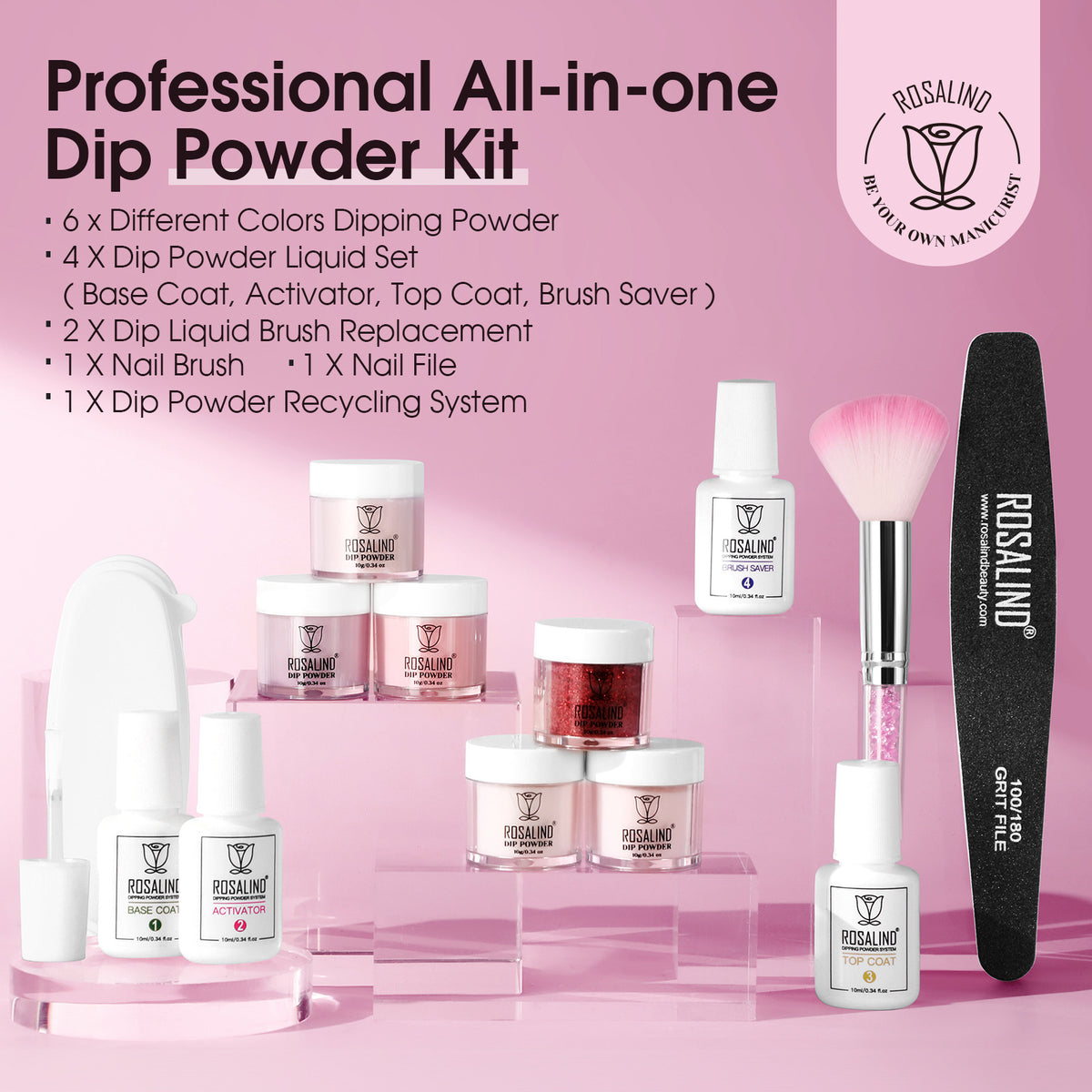 ROSAIND Elegance Nude Gel Manicure Kit
