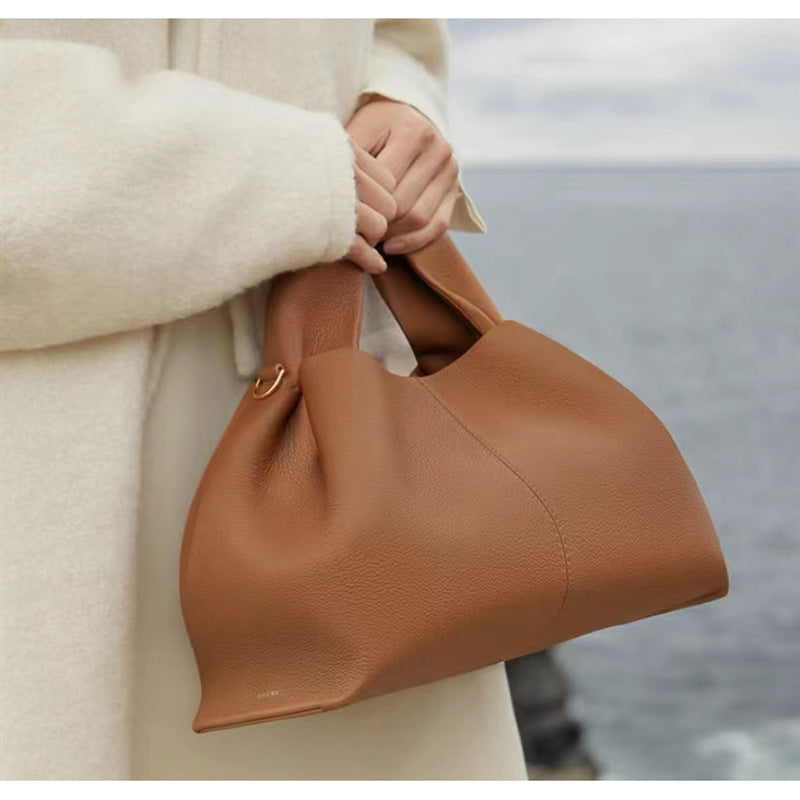 Polene Elegance Leather Shoulder Bag