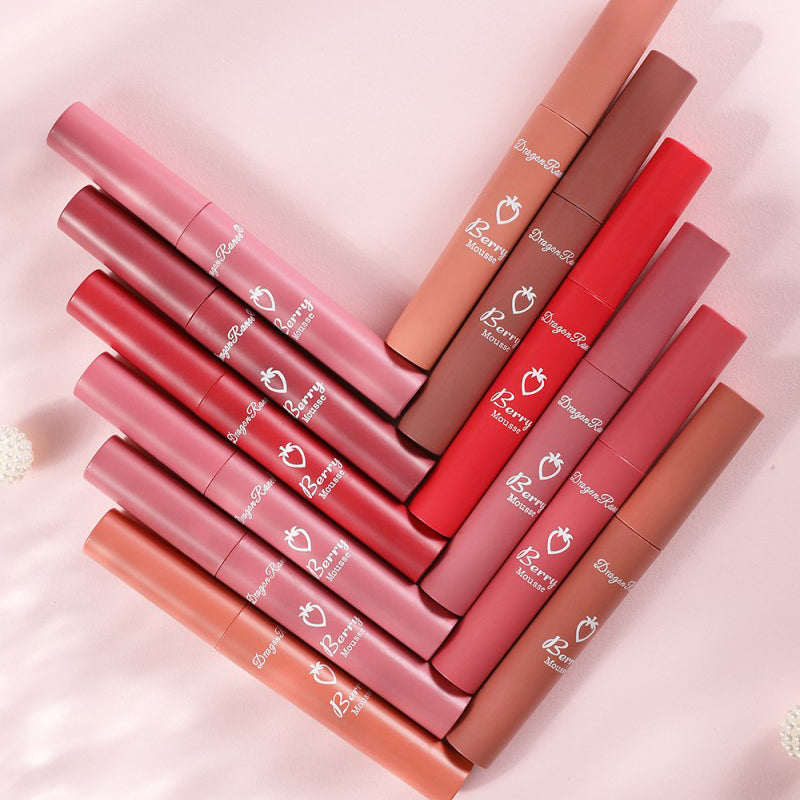 Elegant Strawberry Matte Lip Set