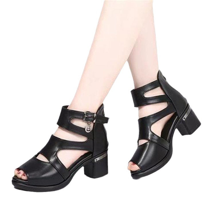 Elegant Peep-Toe Heels
