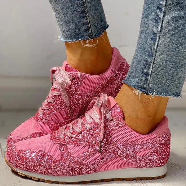 Elegant Plus-Size Couple Wedge Sneakers