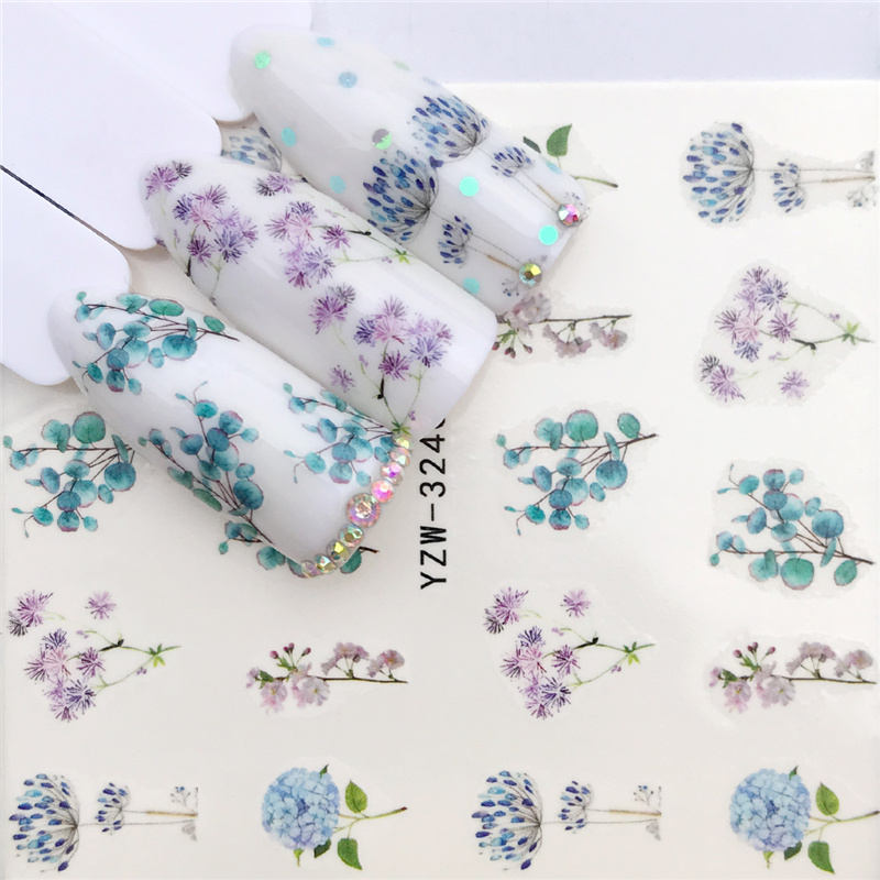 Nordic Minimalist Hot Air Balloon Nail Art Water Decals