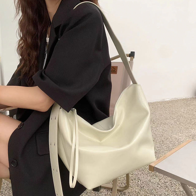 New Cross-Border Women's Waxed Leather Tote Bag