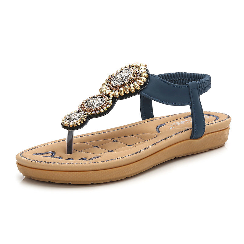 Elegant Bohemian Beaded Sandals