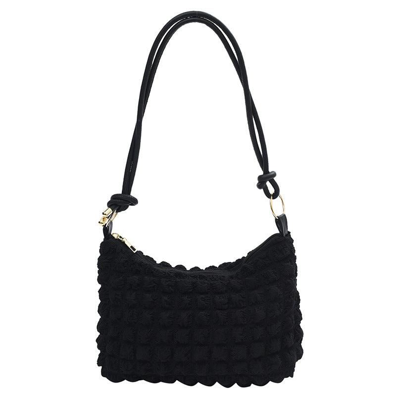2023 Women's Soft Pleated Bubble Shoulder Bag