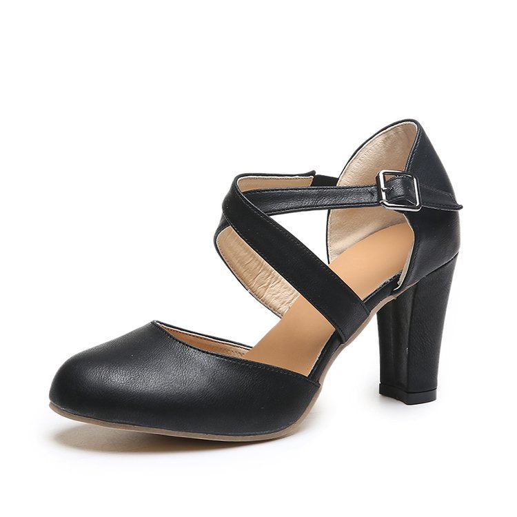 Elegant Baotou Buckle-Strap Sandals
