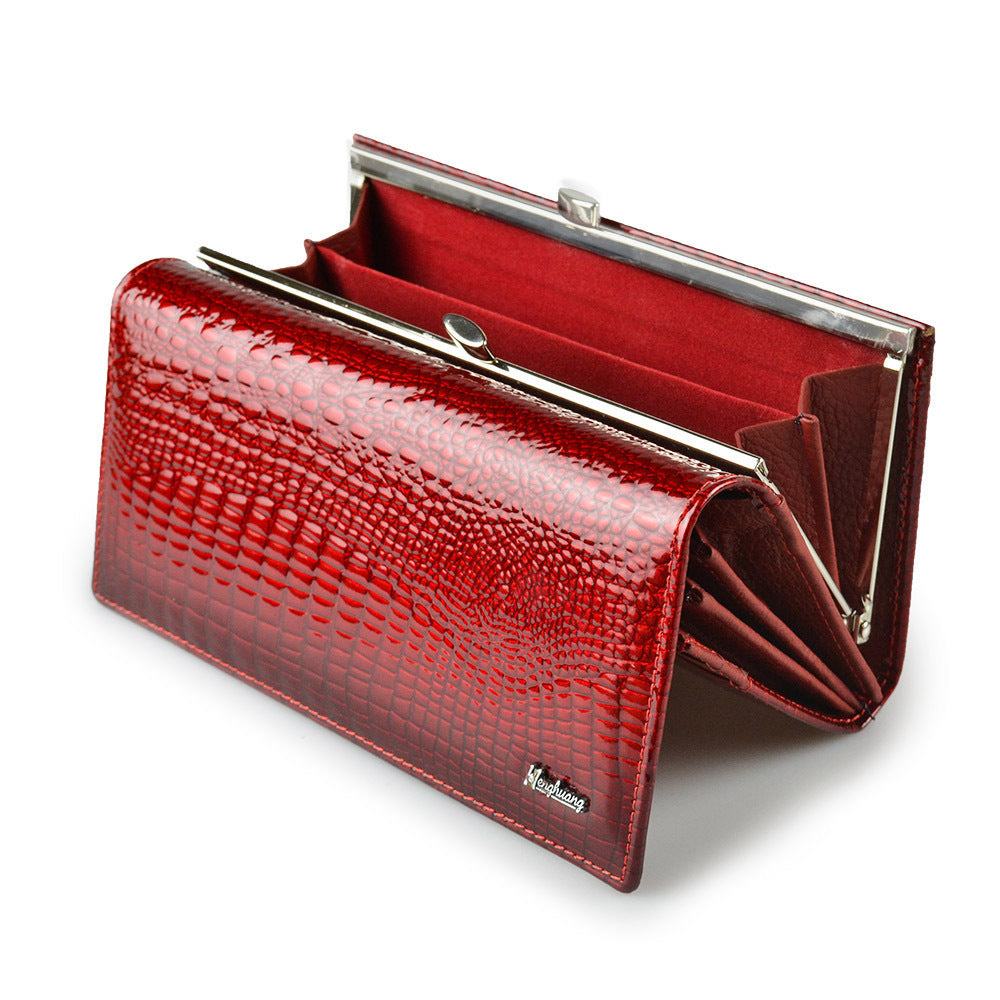 Fashionable Women's Genuine Leather Clutch Wallet