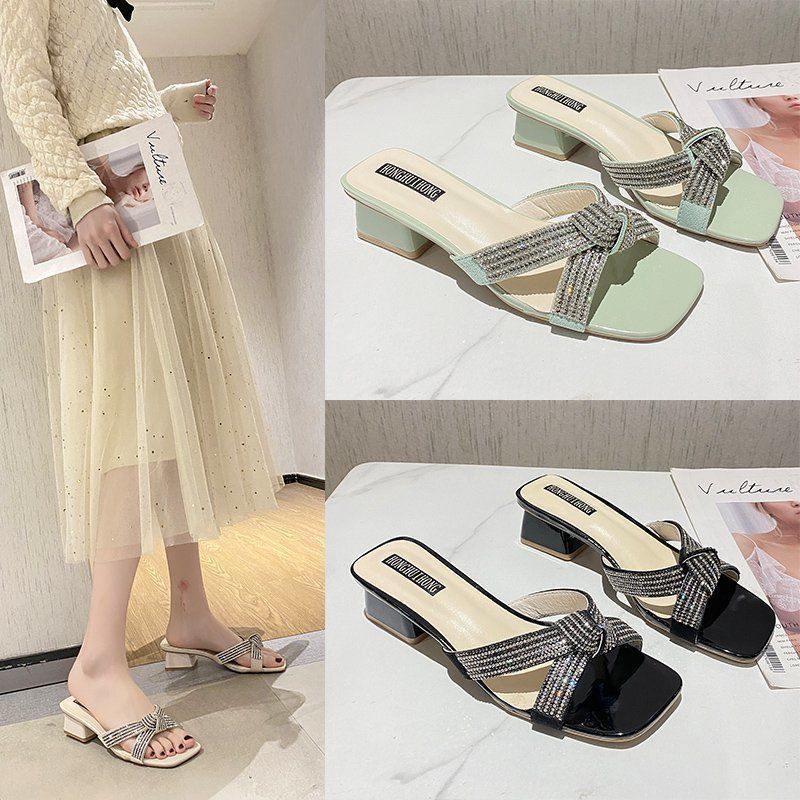 Bow-Embellished Ladies' Sandals and Slippers