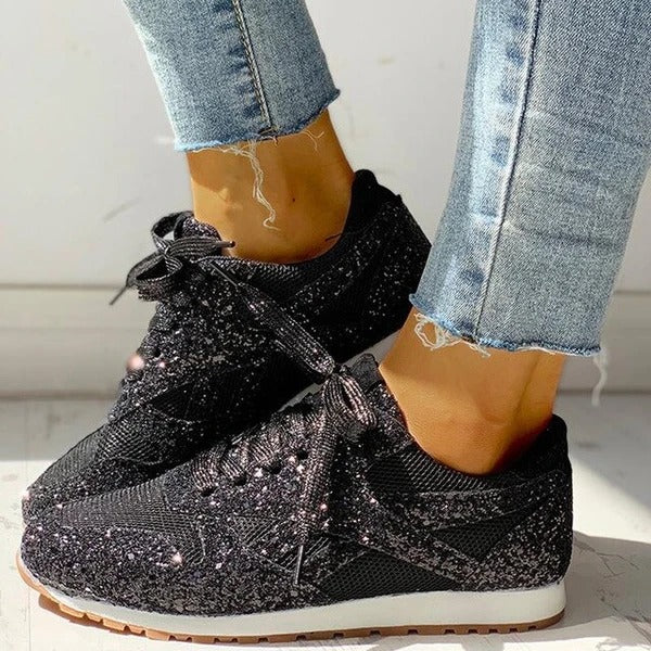 Elegant Plus-Size Couple Wedge Sneakers