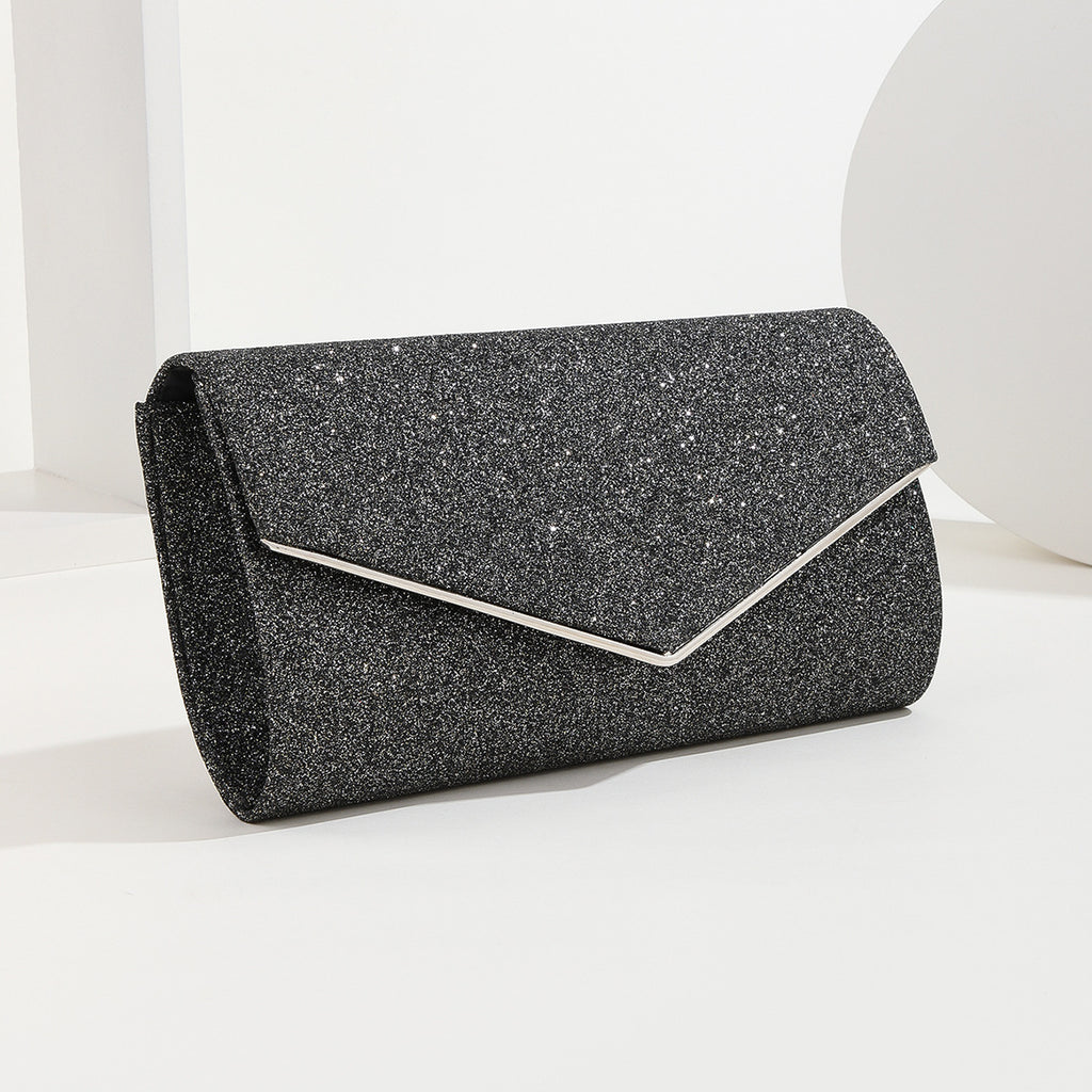 New Cross-Border Evening Clutch Bag with Metal Design