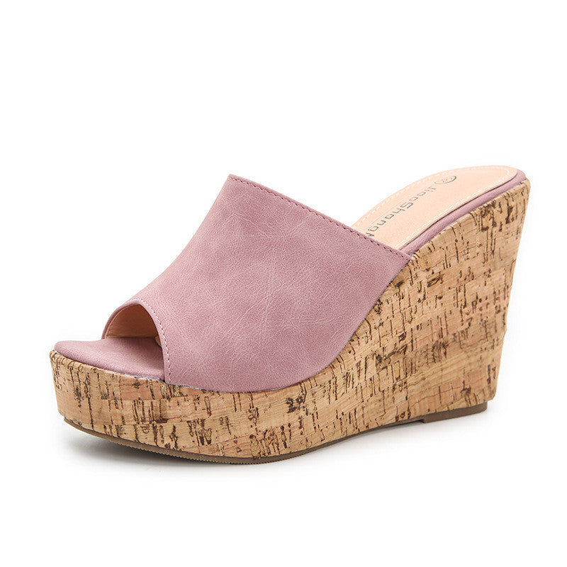 Wedge High Heel Open-Toe Sandals