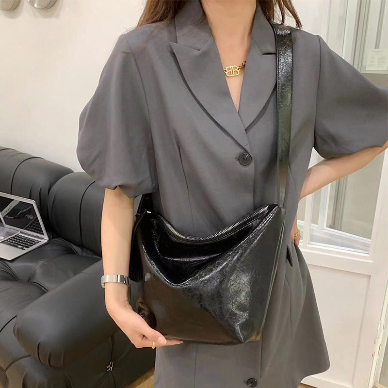 New Cross-Border Women's Waxed Leather Tote Bag
