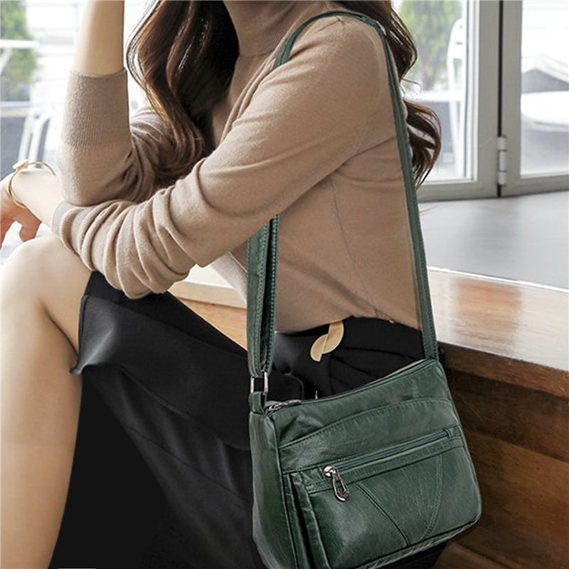 Luxury Designer Soft PU Leather Shoulder Bag for Women