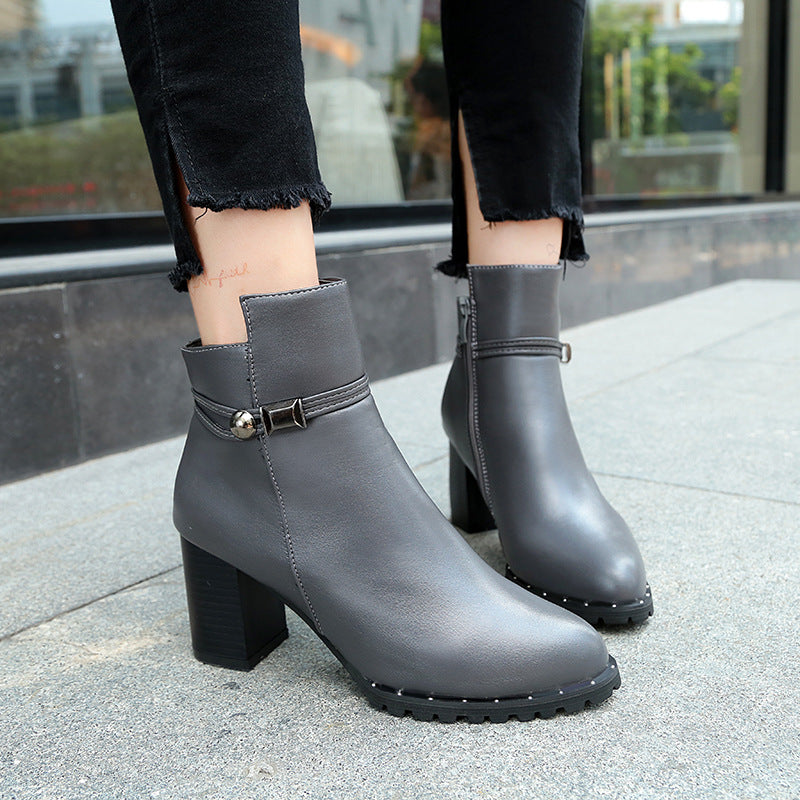 Autumn Elegance British Heel Boots