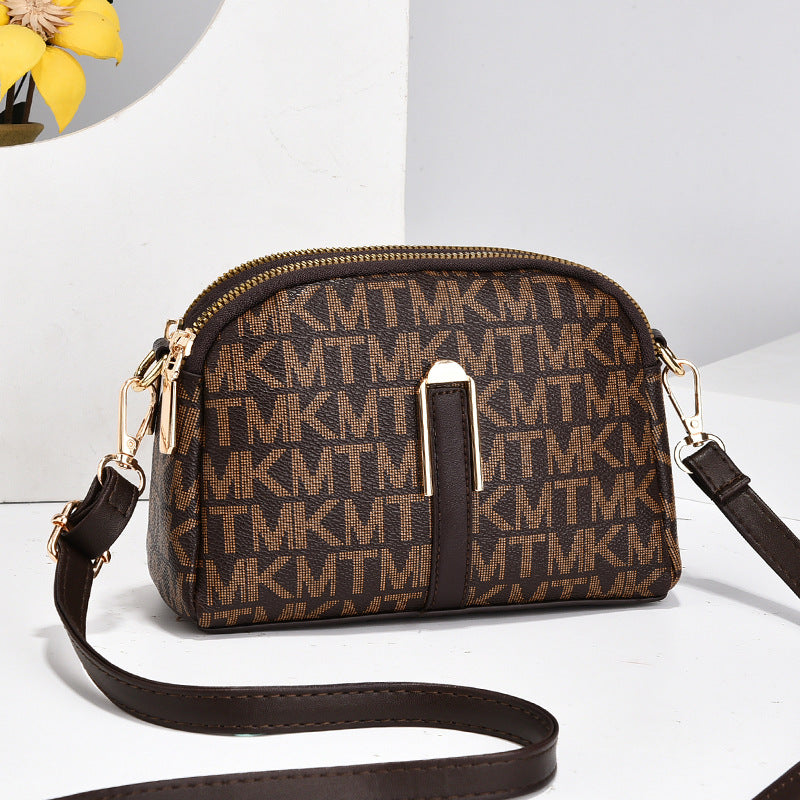2022 New Women's Litchi Pattern Large Capacity Shoulder Bag