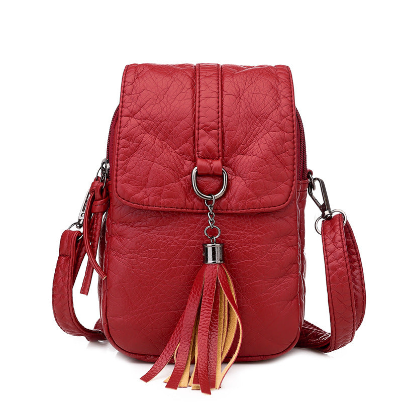 Vintage Style Women's Soft Leather Crossbody Bag