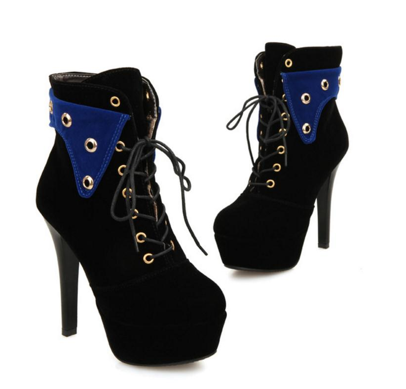 Chic Waterproof High-Heel Ankle Boots