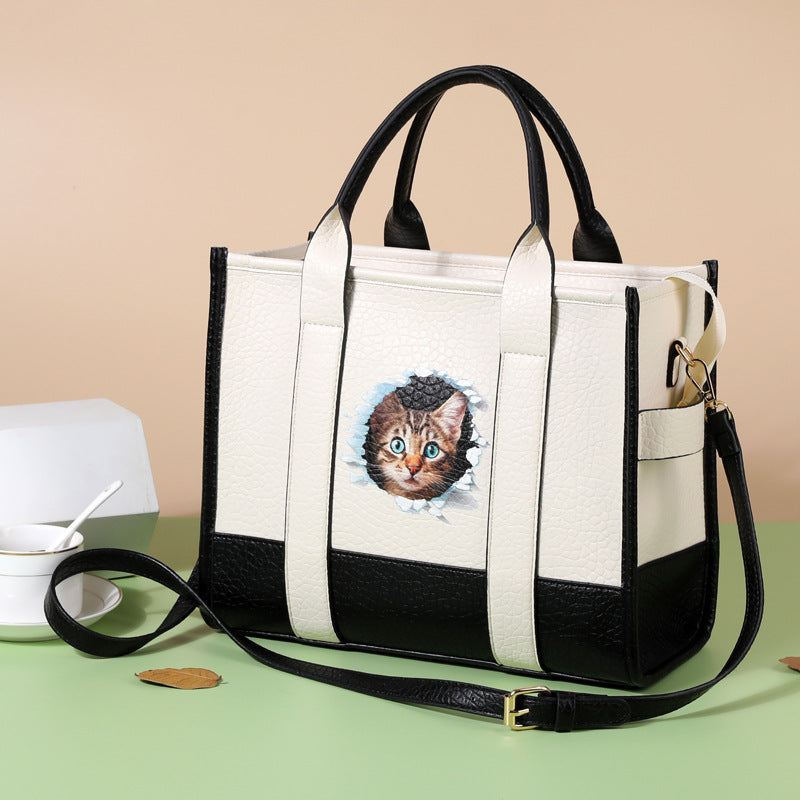 Elegant Cat Head Tote