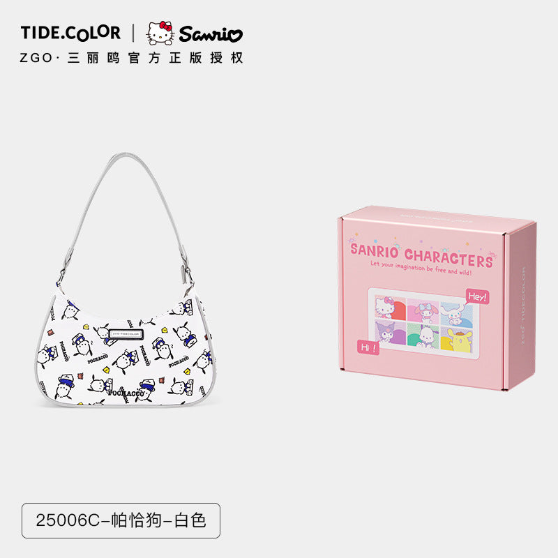 ZGO Kuromi Nylon Shoulder Bag for Girls and Students