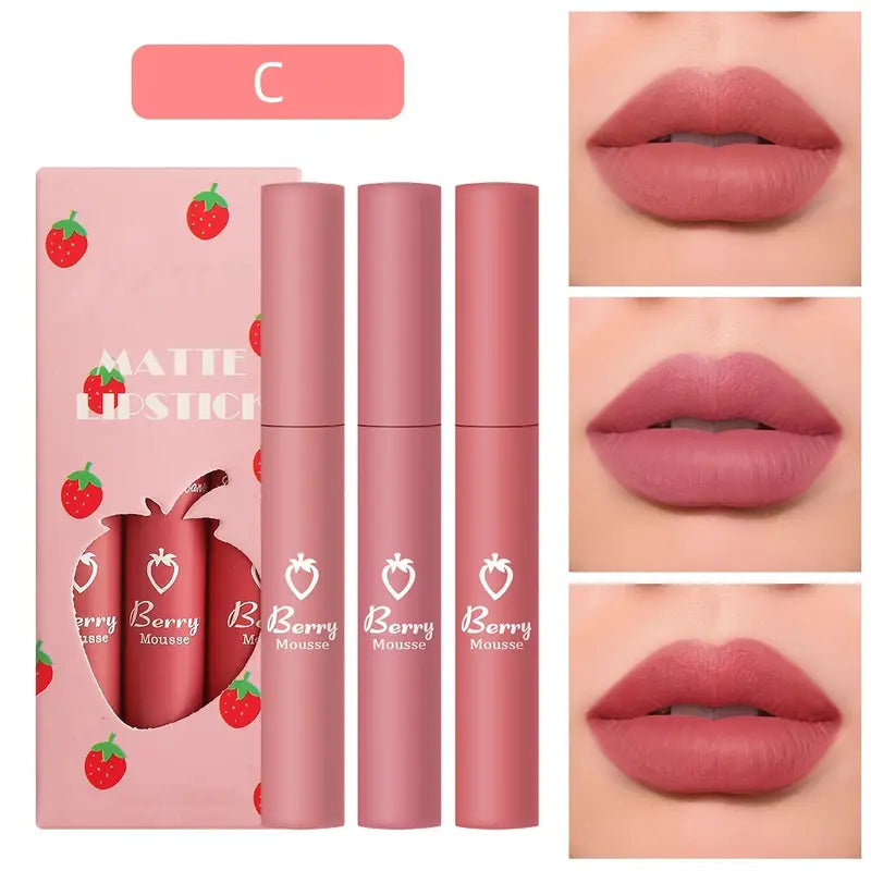 Strawberry Velvet Trio Lipstick