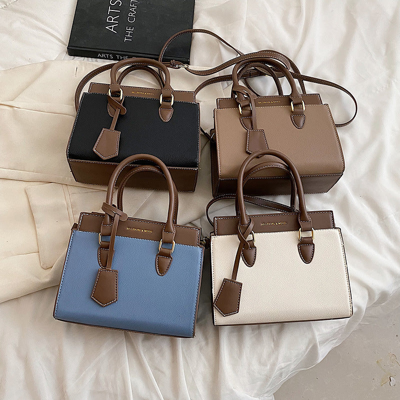 Chic Color Block Shoulder Tote