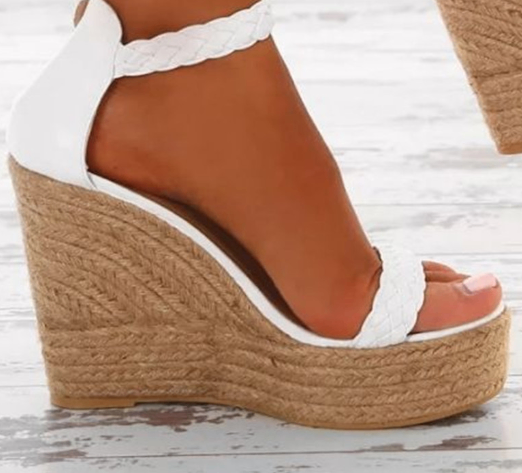 Elegant Plus-Size Wedge Sandals