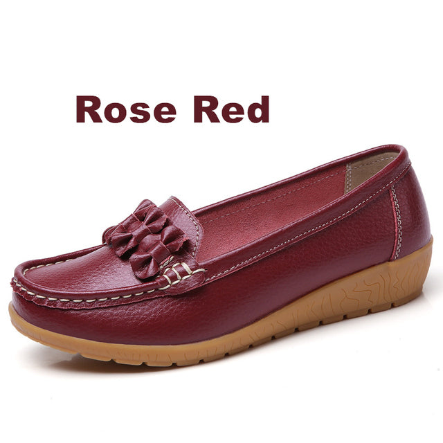 Elegant Leather Slip-Ons for Women
