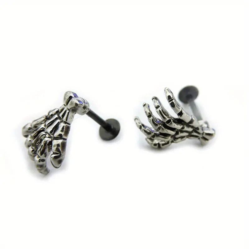 1pc Stainless Steel Punk Claw Lip Nail Piercing Jewelry