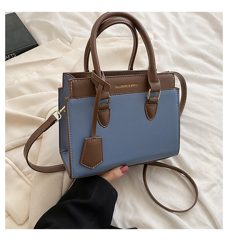 Chic Color Block Shoulder Tote