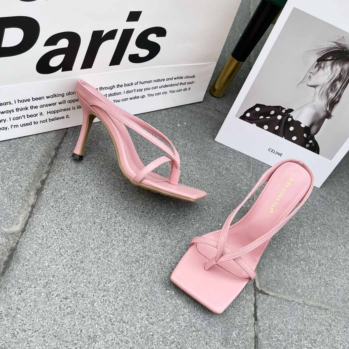 Chic Transparent Heeled Sandals