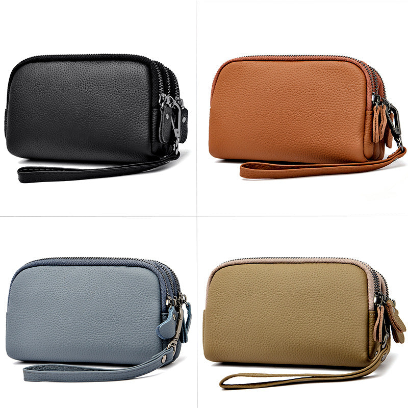 Elegant Leather Zip Wallet