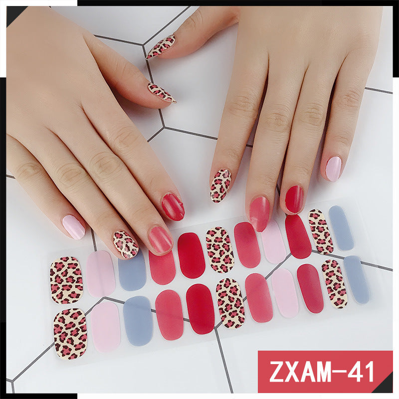 Elegant Korean Nail Art Stickers - 22 Piece Set