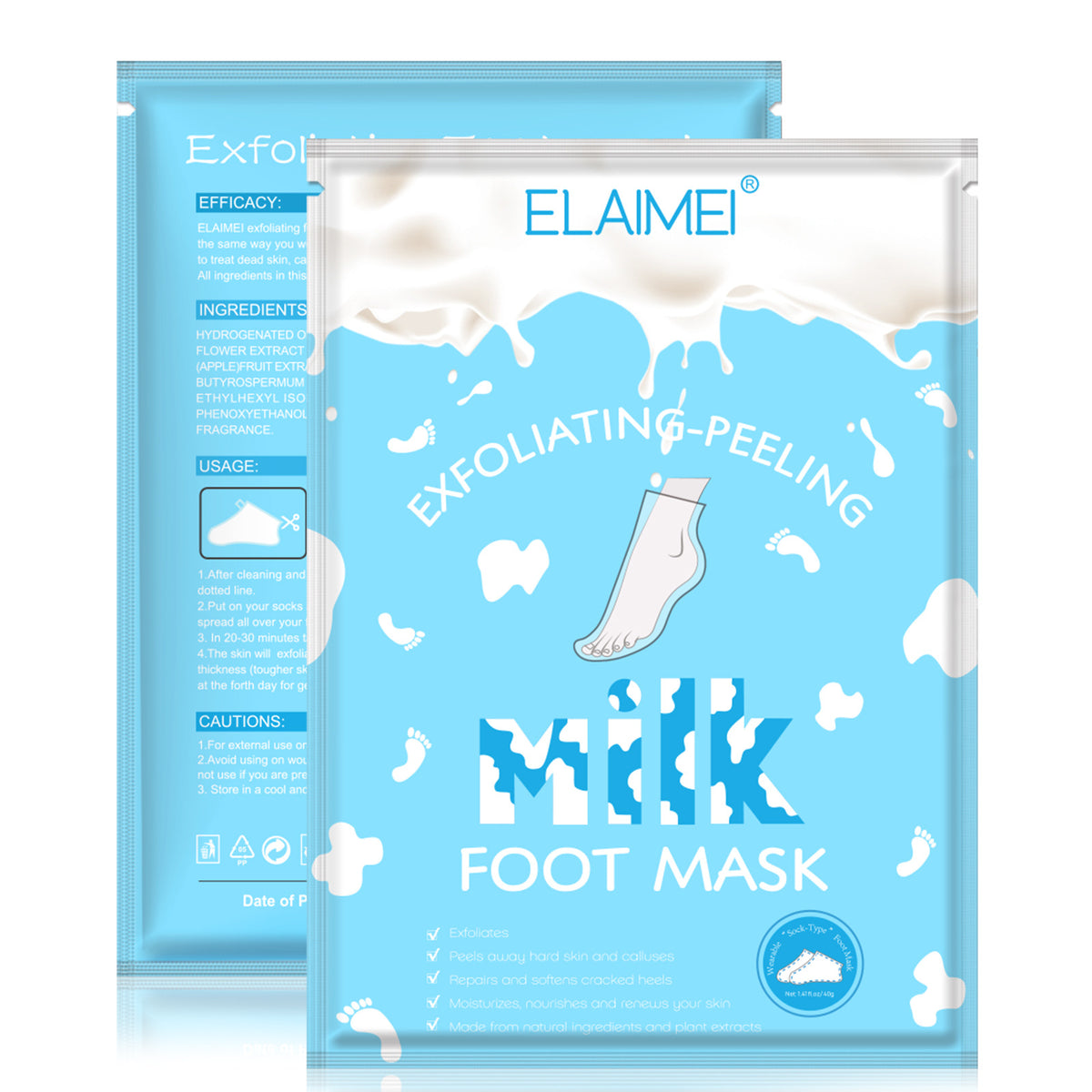ELAIMEI Luxurious Exfoliating Foot Mask
