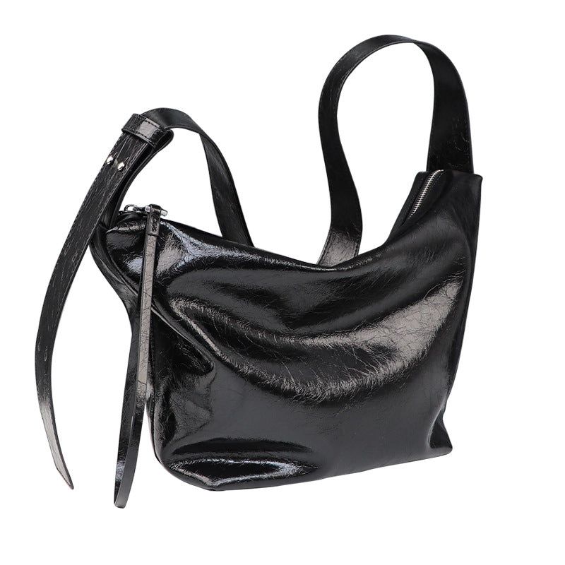 New Cross-Border Women's Waxed Leather Tote Bag