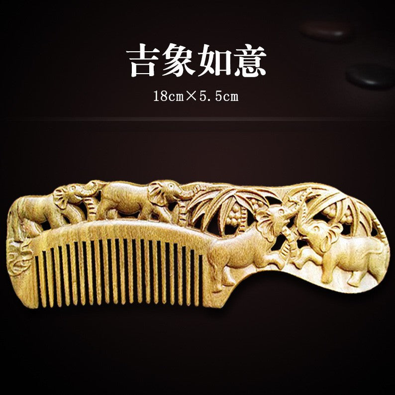 Elegant Vintage Sandalwood Combs