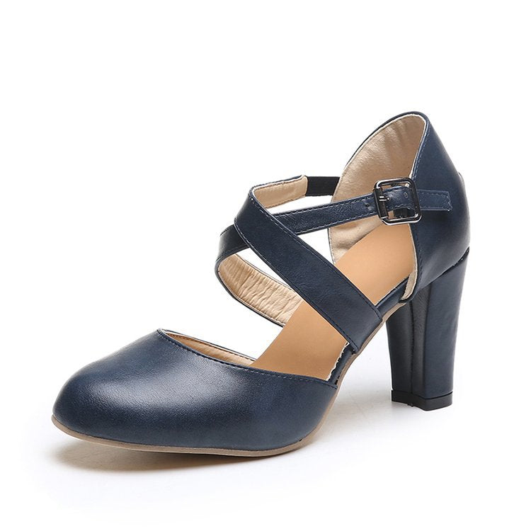 Elegant Baotou Buckle-Strap Sandals