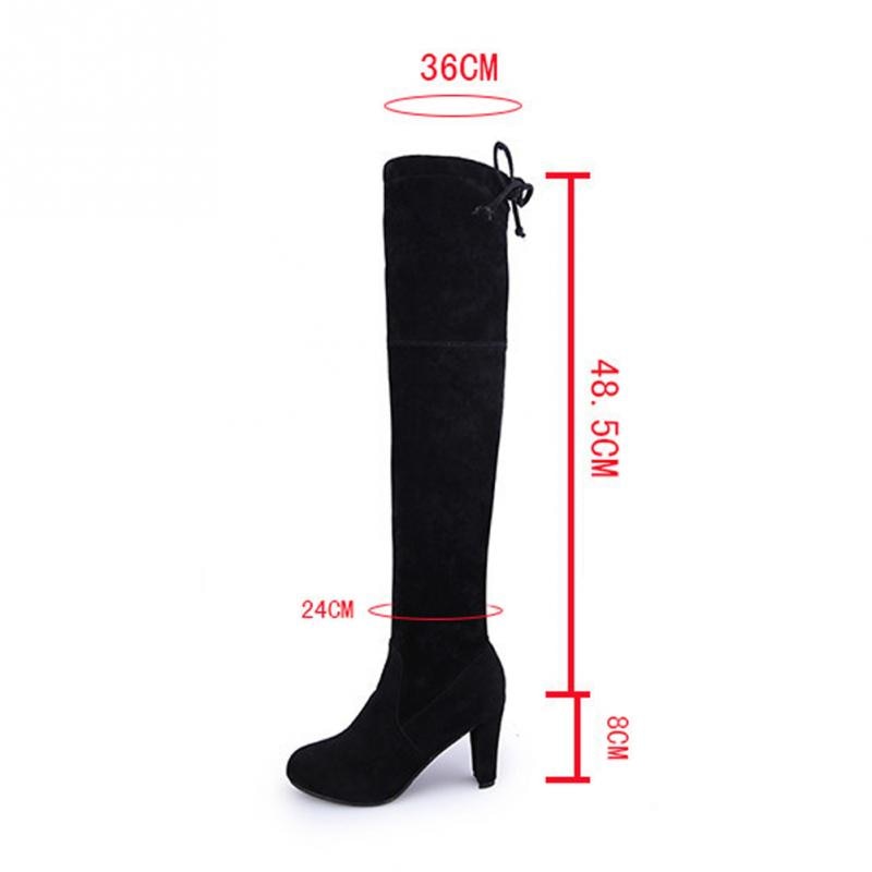 Pointed Toe Women's Knee-High Chunky Heel Boots