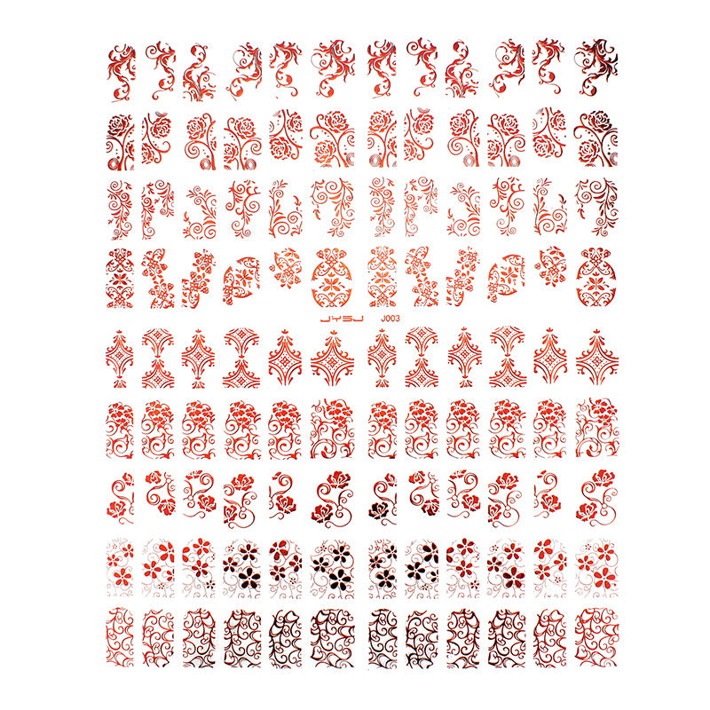 Elegant Metallic 3D Nail Stickers