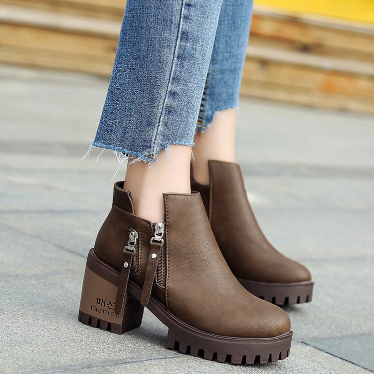 Autumn Elegance Heeled Ankle Boots