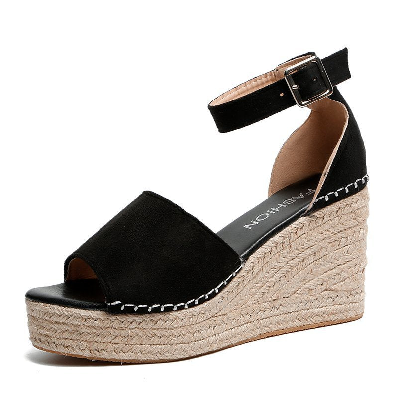 Buckle Fish Mouth High Heels for Women