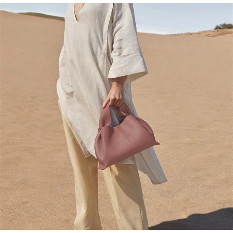 Polene Elegance Leather Shoulder Bag