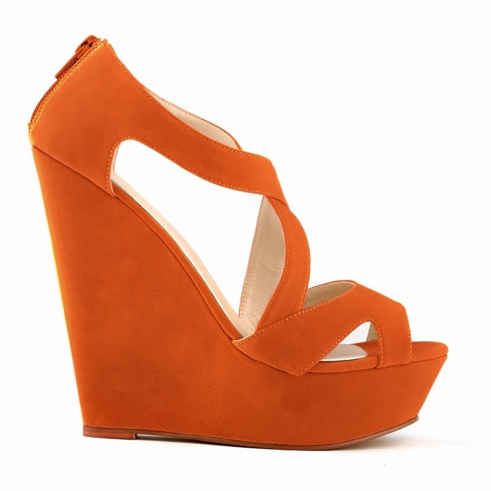 Elegant Strapped Wedge Sandals