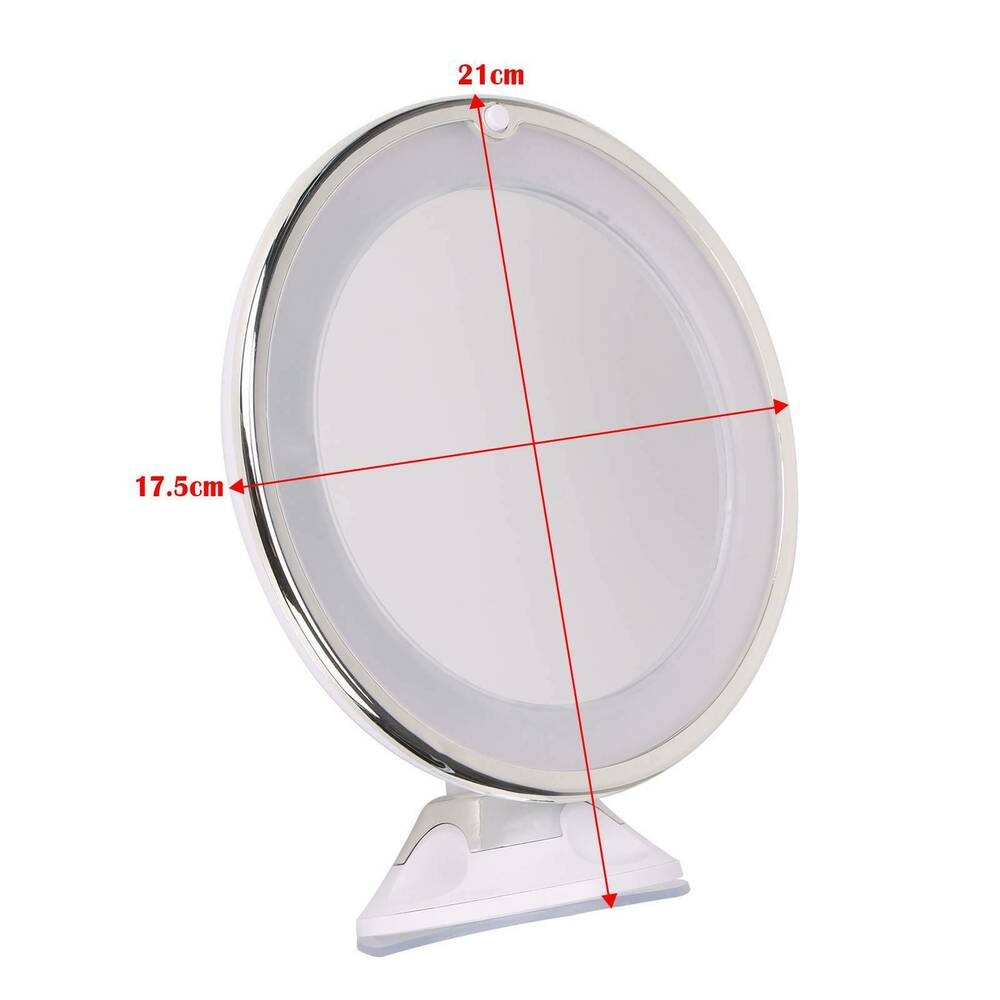 Luminous LED Vanity Mirror with 10X Zoom