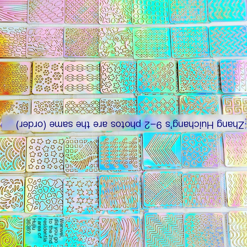 Laser Cut Nail Stickers - Nail Art Template Set (24/12/6 pcs)