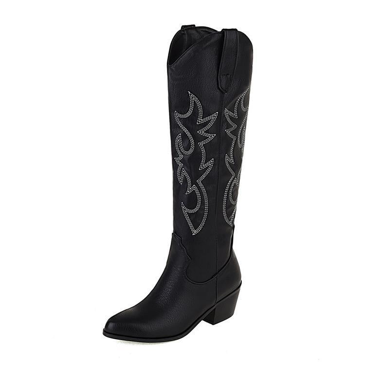 Elegant Western Heeled Boots