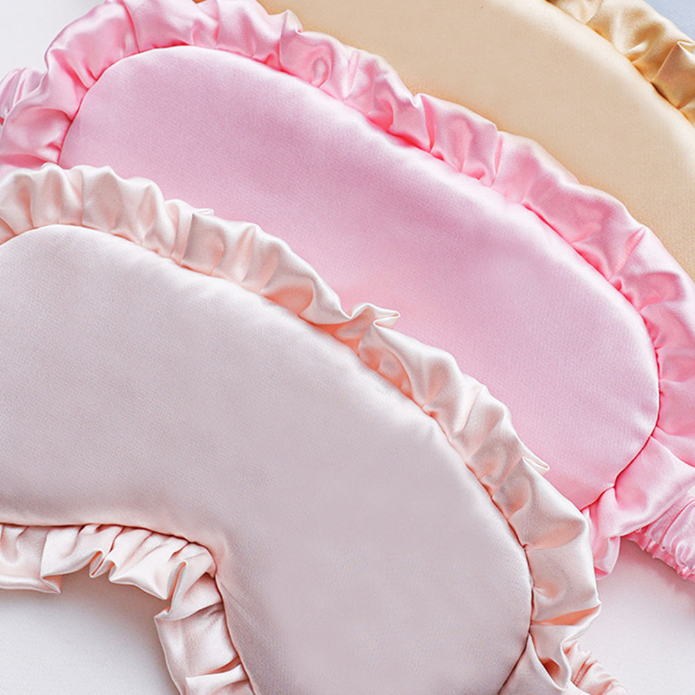Luxury Silk Ruffle Eye Mask