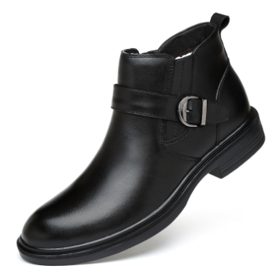 Elegant Cowhide Business Boots