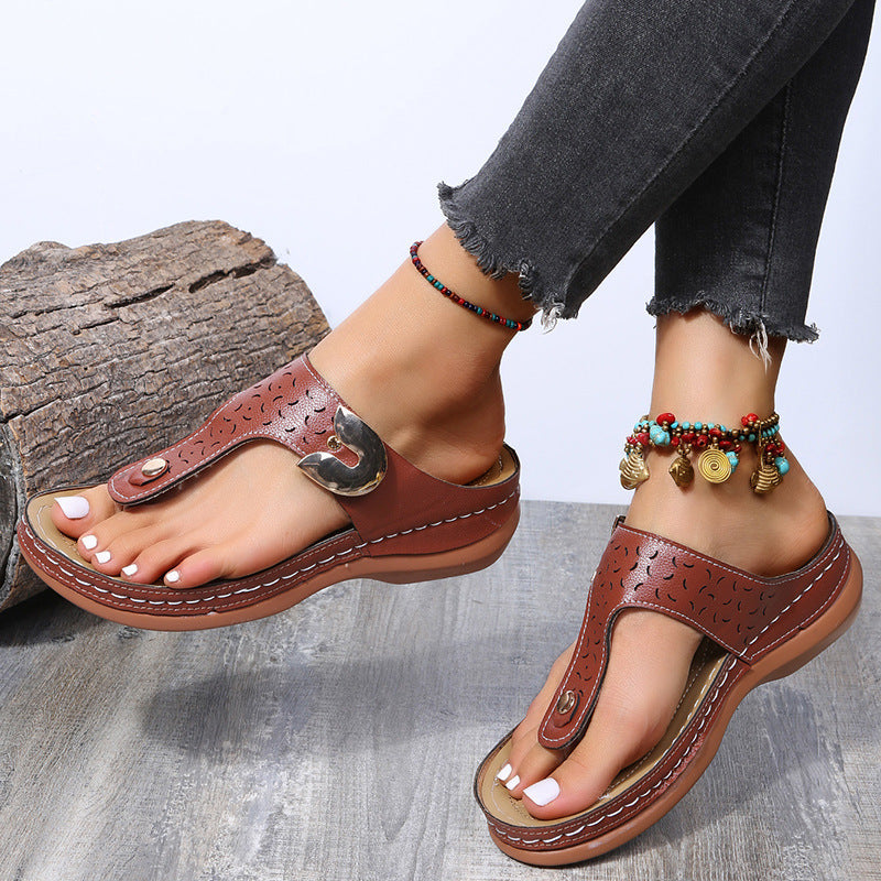 Roman Elegance Hollow Out Sandals
